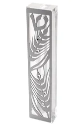 Mezuzah Case - acrylic case with stainless steel cutout - Wheat