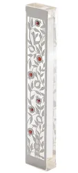 acrylic case with stainless steel cutout- pomegranates