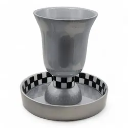 Anodized aluminum Kiddush Cup- Gray