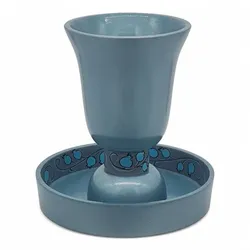 Anodized aluminum Kiddush Cup- Light Blue