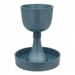 Anodized aluminum Kiddush Cup- Light Blue