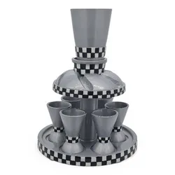 Anodized aluminum Kiddush Fountain- Gray