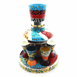 hand painted enamel Kiddush Fountain