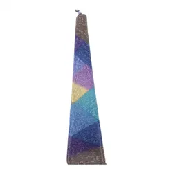 Decorated Pyramid Havdalah Candle- Shads of Blue