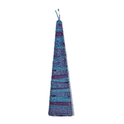 Special Decorated Pyramid Havdalah candle - Blue