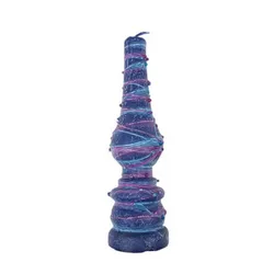 Special Decorated Lantern Havdalah candle - Blue