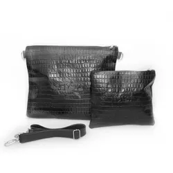 Leather Tallit&Tefillin Bags- Shiny Black