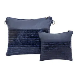 Leather Tallit&Tefillin Bags- Blue