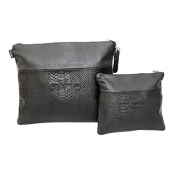 Leather Tallit&Tefillin Bags- Black