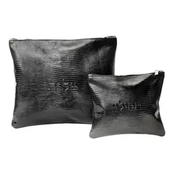 Leather Tallit&Tefillin Bags- Shiny Black