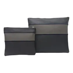 Leather Tallit&Tefillin Bags- Black&Gray