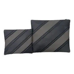 Leather Tallit&Tefillin Bags- Black&Gray