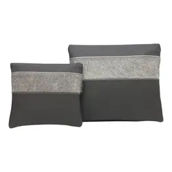 Leather&Fur Tallit&Tefillin Bags- Gray