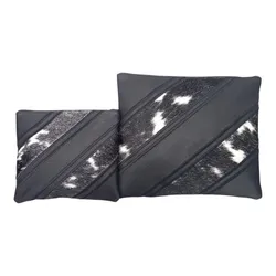 Leather&Fur Tallit&Tefillin Bags- Black