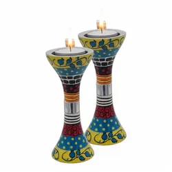 Enaamel Candlesticks- Yellow