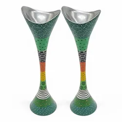 Enaamel Candlesticks- Green