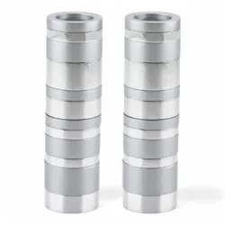 Cylinder Small Candlesticks + Full Rings - Matt & Shiny