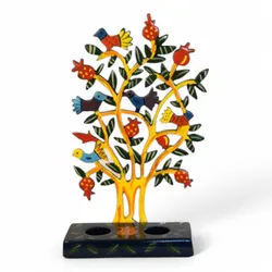 Candlesticks - Laser Cut - Hand Painted - Pomegranates