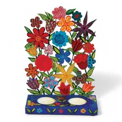 Candlesticks - Laser Cut - Hand Painted - Flowers