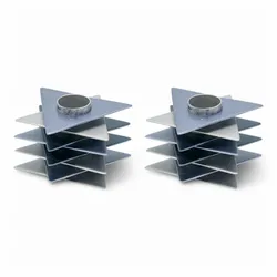 Candlesticks - Magen David - Gray