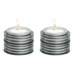 Candlesticks - Discs - Gray