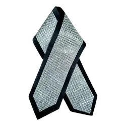 Crystal Stones&Black Velvet Atara for Tallit- White