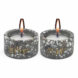 Concrete Candlesticks- Terrazzo