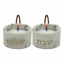 Concrete Candlesticks- Marble
