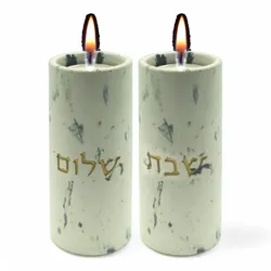 Concrete Candlesticks- Marble