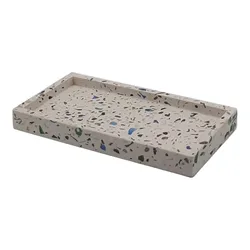 Concrete Candle Tray- Terrazzo