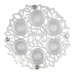 Seder plate - mandala - leaves