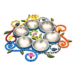 Hand painted enamel Seder plate