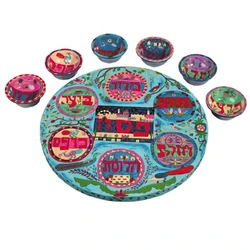 Pessach Seder Plate + Six Bowls - "Pessach"