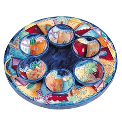 Pessach Seder Plate + Six Bowls - Jerusalem