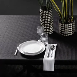 Tuscany Tablecloth – Black Linen