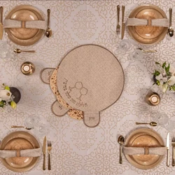 Medallion Tablecloth – Beige