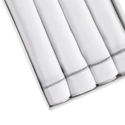 Set of 4 Rich Napkins- Silver