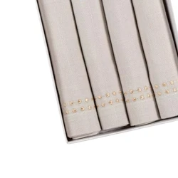 Set of 4 Doni Napkins-Champagne Napkin