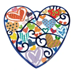 Large Metal Heart - Hand Painted - Hearts