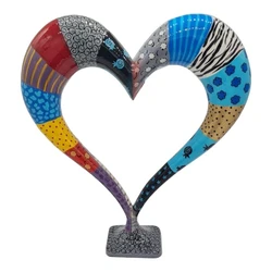The standing Heart- Blue & Gray