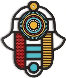 Stained Glass-Like Hamsa