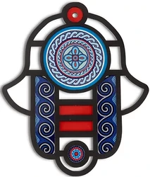 Stained Glass-Like Hamsa