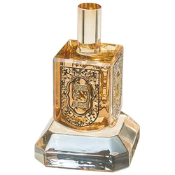 Crystal Dreidel "N.G.H.POH" 11 cm with Metal Plate - Gold