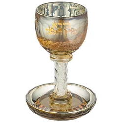 Crystal Kiddush Cup with Stones