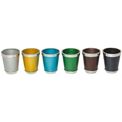 Aluminum Liquer Set with 6 Colorful Cups