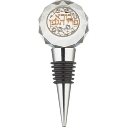 Crystal Wine Stopper with Laser Cut Plaque