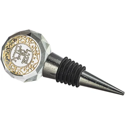 Crystal Wine Stopper 9 cm with Laser Cut Plaque