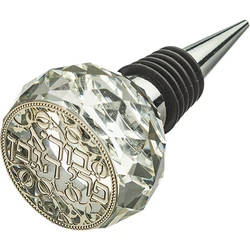 Crystal Wine Stopper with Laser Cut Plaque