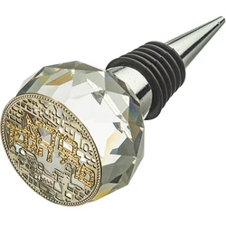 Crystal Wine Stopper with Laser Cut Plaque