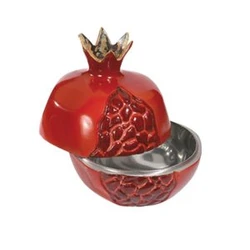 Large Aluminium Pomegranate - Red - 2 Pieces